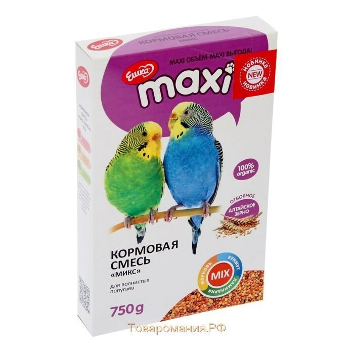 ЕШКА MAXI Корм для волнистых попугаев "Микс" 0,75 кг