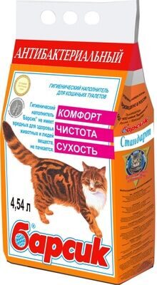 БАРСИК Наполнитель впитывающий антибактериальный 3 кг