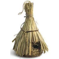 TRIOL NATURAL Гнездо-домик для птиц из луговой травы с соломенной крышей, d120*240мм